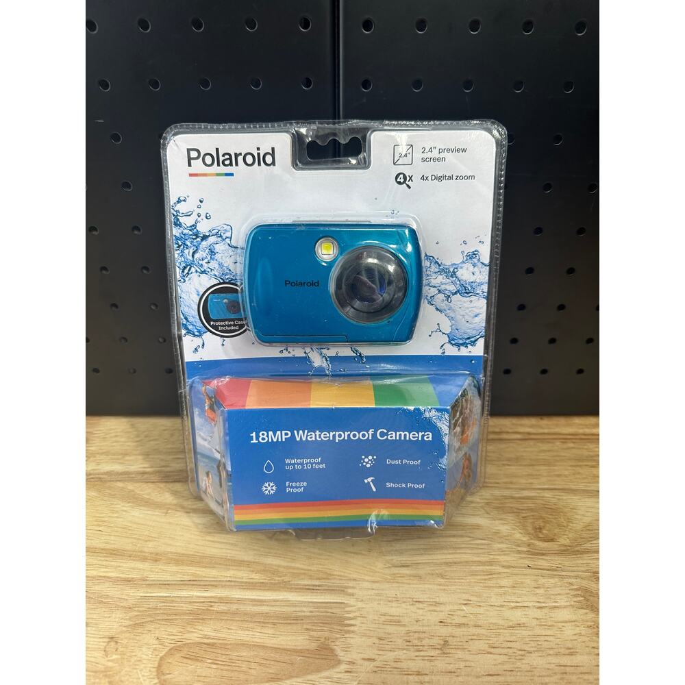 Polaroid 18MP WATERPROOF Camera Teal 4x Digital Zoom IE048 - Underwater - NEW